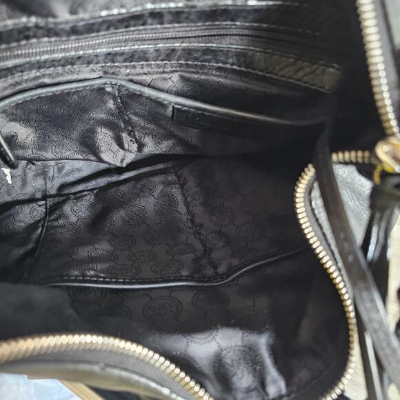 Michael Kors Fallon Black Leather Hobo Shoulder Bag - Picture 8 of 9